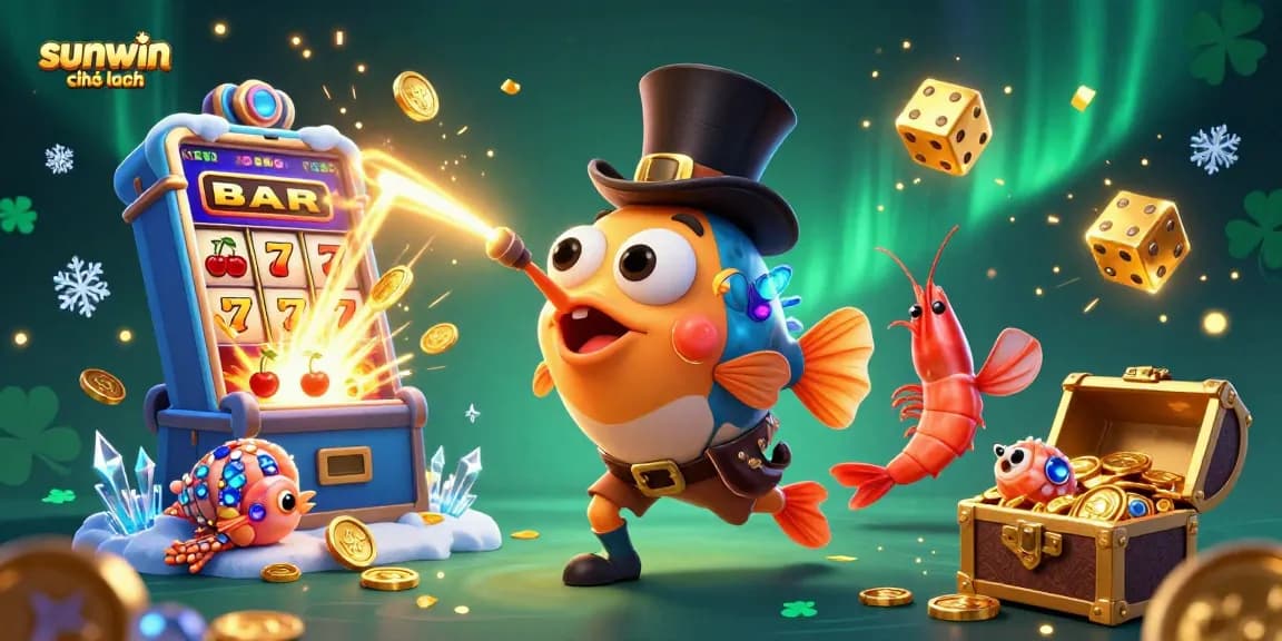 Experience thrilling wins at sunwin chính hãng with this vibrant casino adventure scene featuring animated characters.
