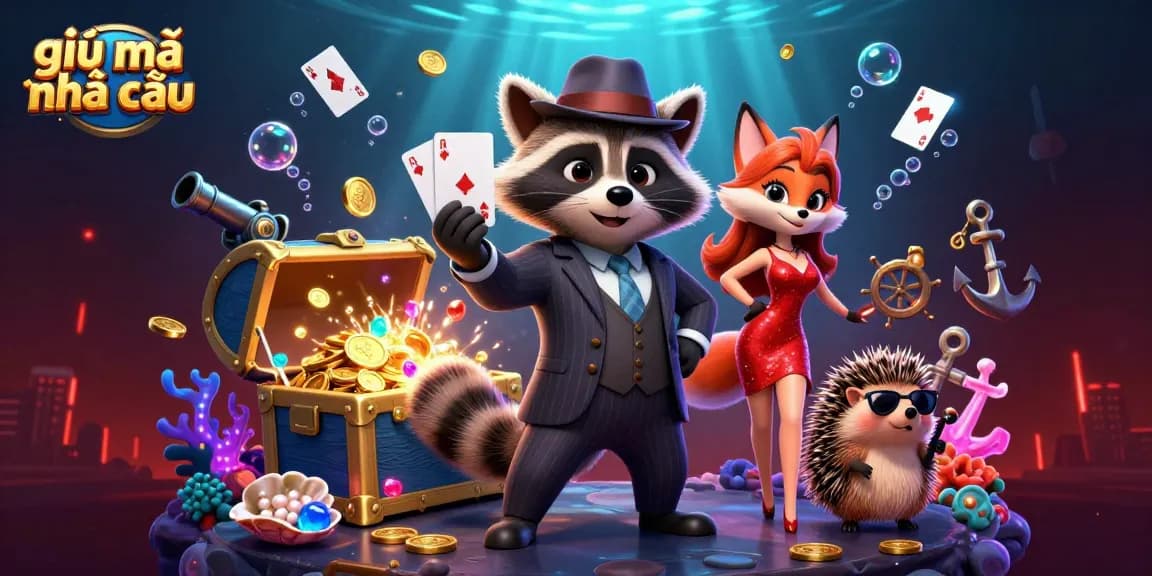 Engage in the excitement of giải mã nhà cái with our 3D illustration showcasing clever characters and dynamic casino elements.