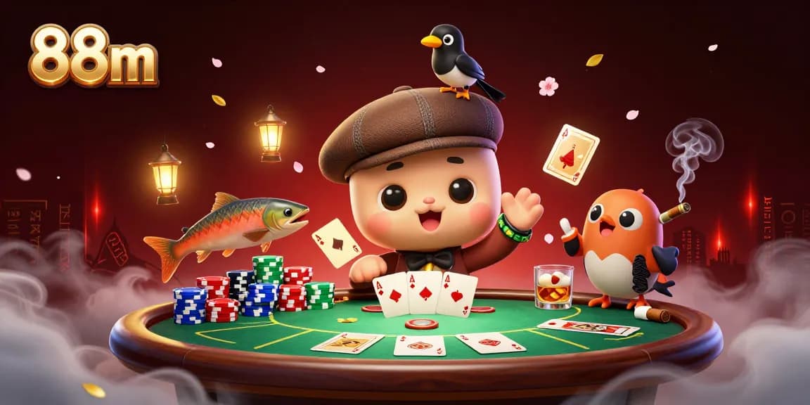 Win big at 88m with exciting poker games and vibrant casino elements all around.