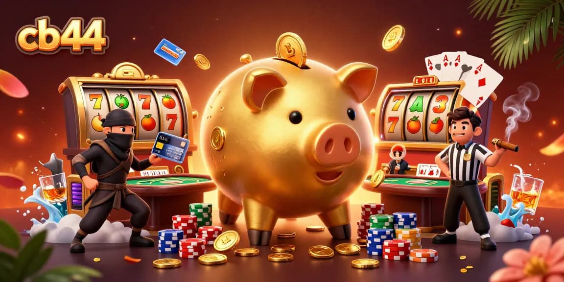 Join the fun at cb44 with vibrant casino action, slot reels, and dynamic character interactions.
