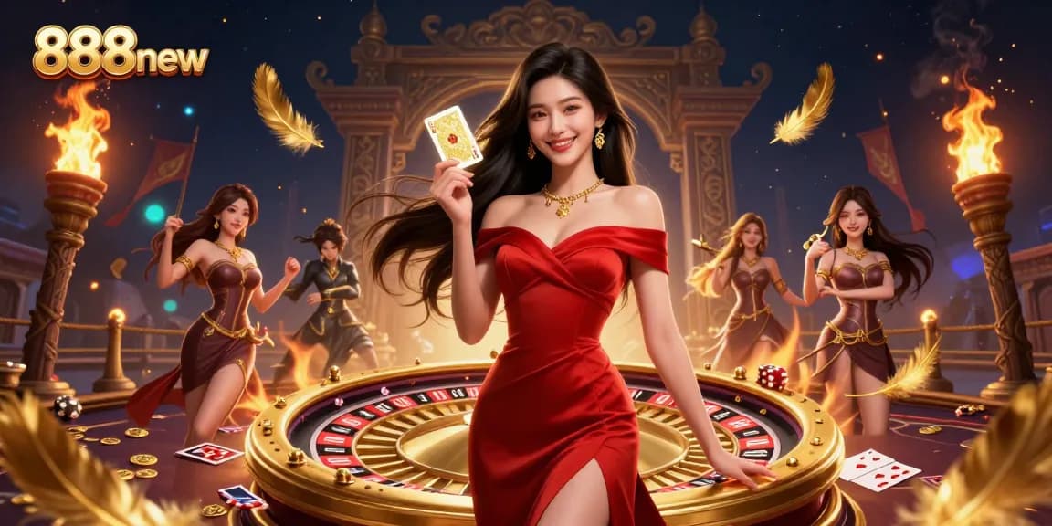 Experience the excitement at 888new with a captivating casino scene featuring stunning visuals and dynamic elements.