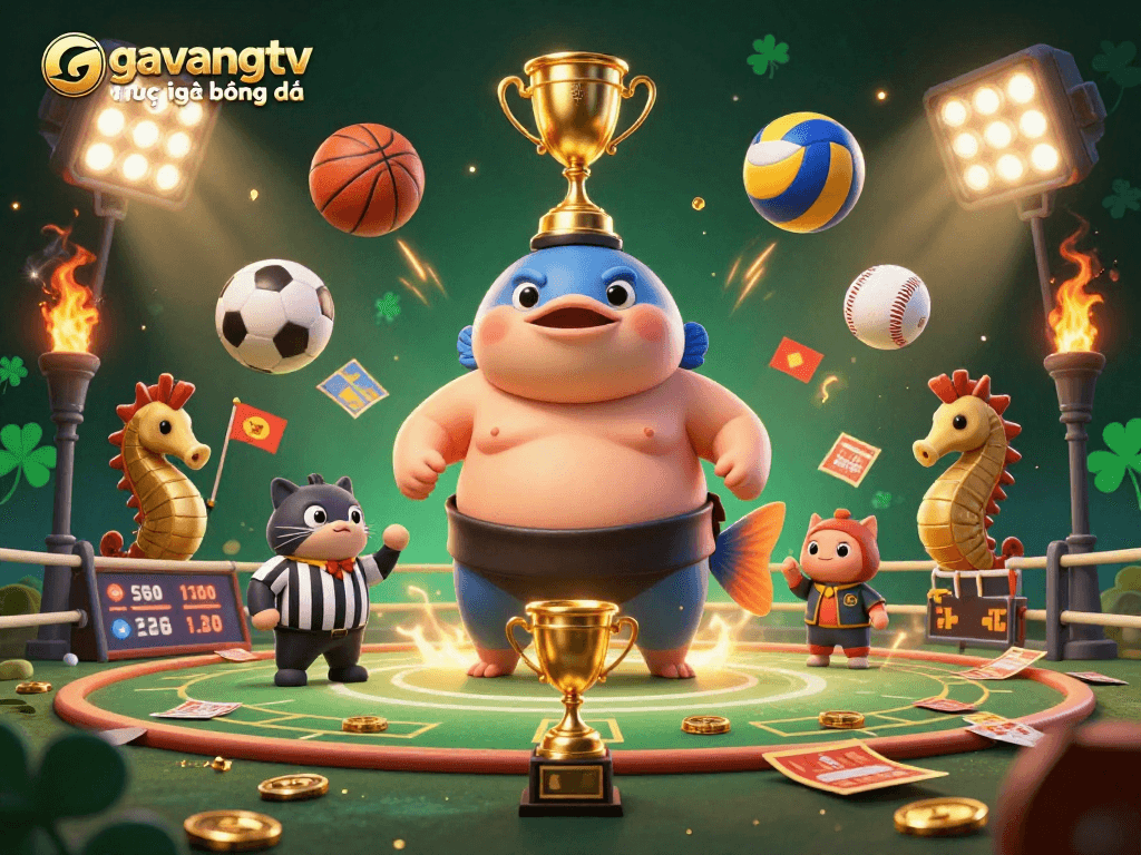 Experience the excitement of sports betting with gavangtv trực tiếp bóng đá in this dynamic 3D underwater illustration.