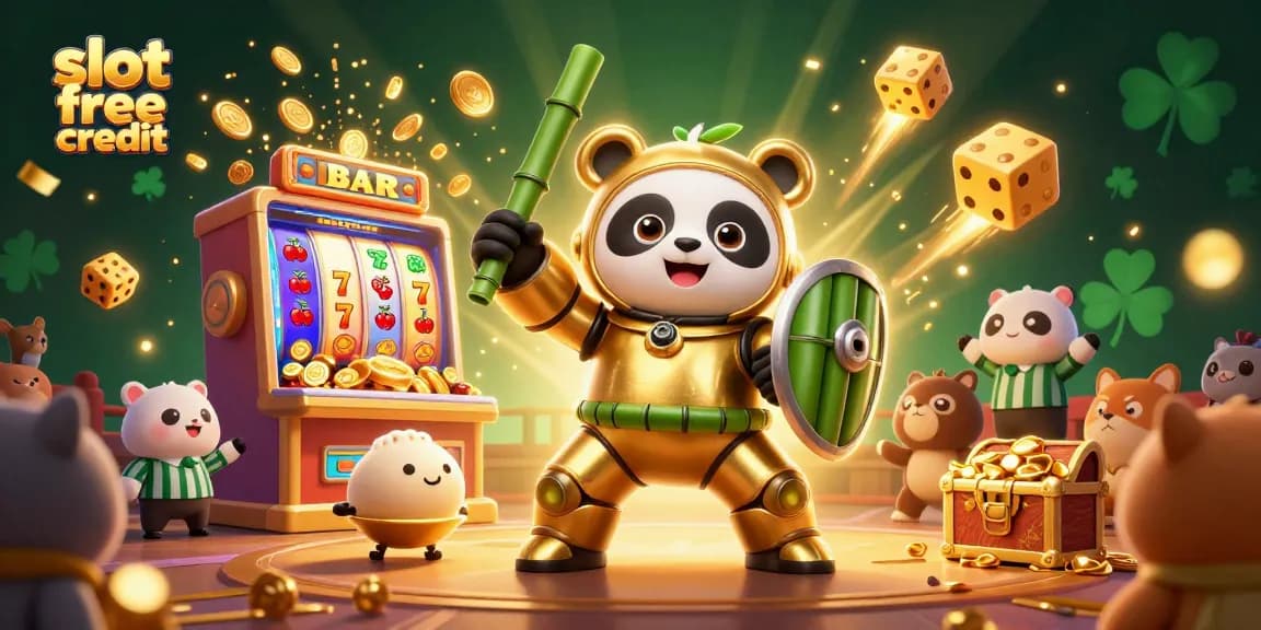 Experience thrilling gameplay with slot free credit at a vibrant casino scene filled with action.