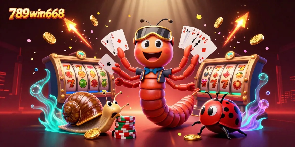 Engage in thrilling gameplay at 789win668 with colorful slot reels and charming characters.