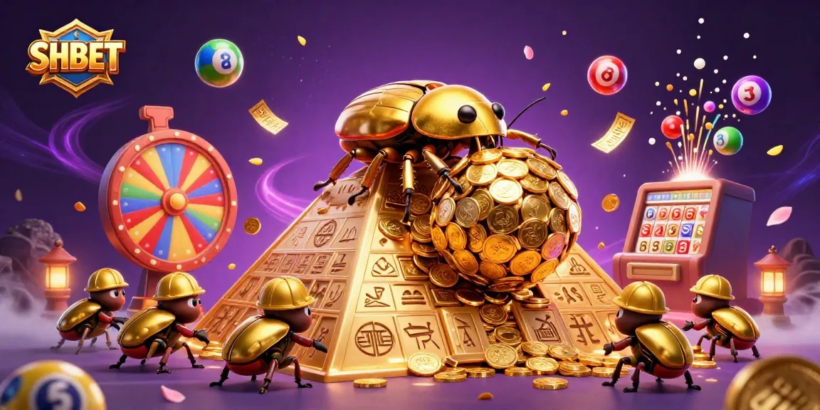 Experience winning thrills with SHBET’s vibrant casino world, featuring playful golden beetles and dynamic games.
