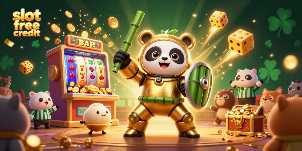 Experience thrilling gameplay with slot free credit at a vibrant casino scene filled with action.