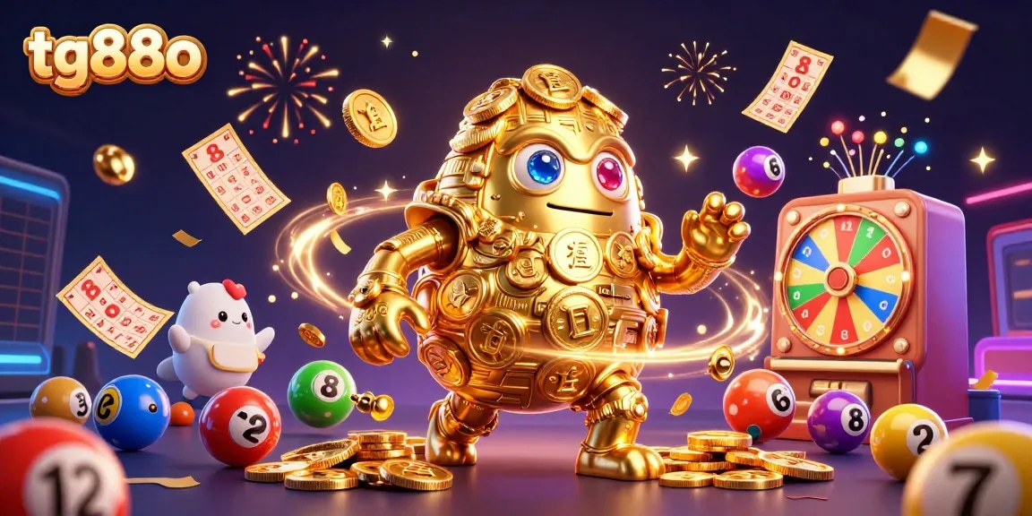 Experience the thrill of tg88o's golden golem amidst dynamic lottery elements.