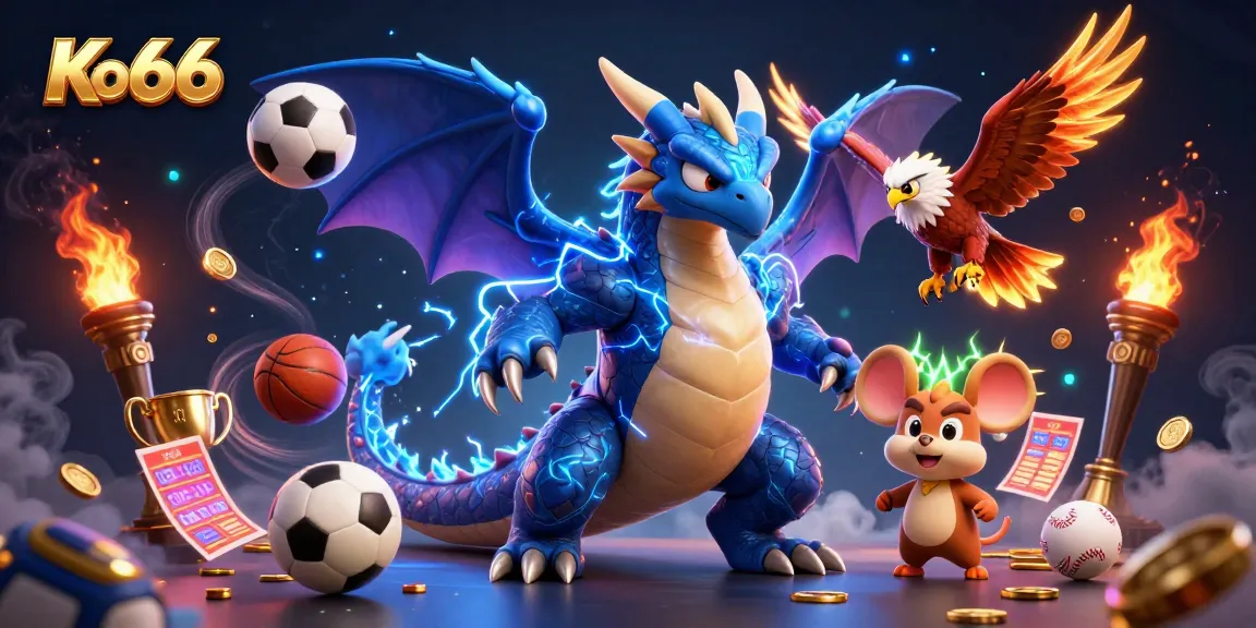 Engage with Ko66 by winning thrilling bets in a colorful online casino environment filled with vibrant sports elements.