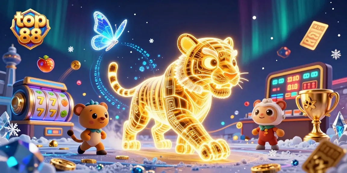 Experience thrilling gameplay with top 88 casino games illustrated in a vibrant digital landscape.