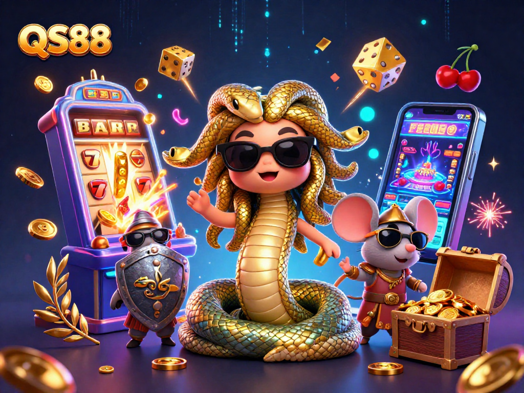Experience the thrill of QS88 with Medusa, a warrior mouse, and jackpot excitement!