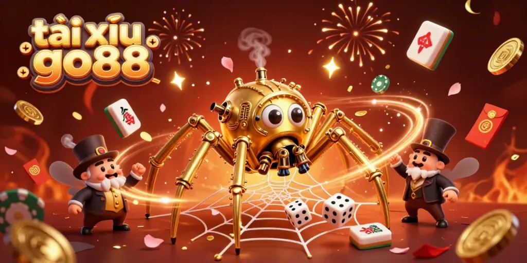 Experience the thrill of tài xỉu go88 with dynamic 3D casino elements and festive visuals.