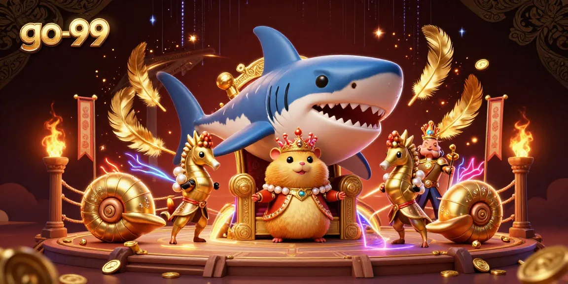 Engage with go-99's thrilling gaming universe featuring dynamic undersea royalty and vibrant casino elements.