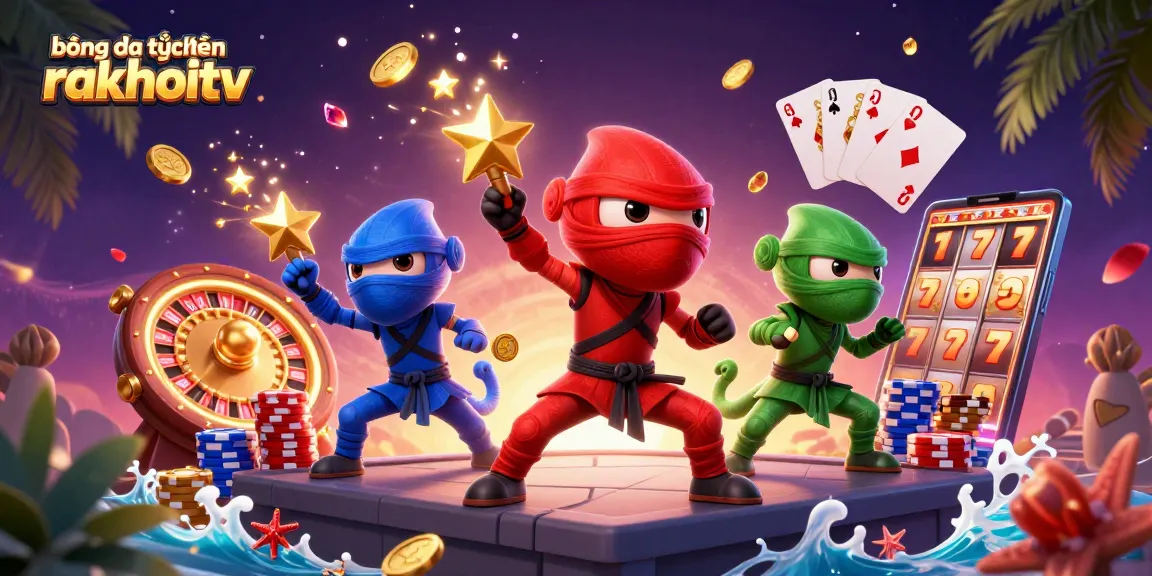 Win big with bóng đá trực tuyến rakhoitv featuring chameleon ninjas and casino elements.
