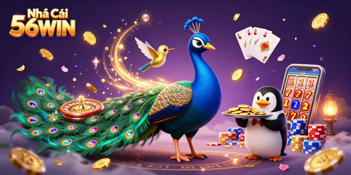 Experience thrilling gameplay with Nhà Cái 56WIN, showcasing a vibrant casino scene full of excitement.