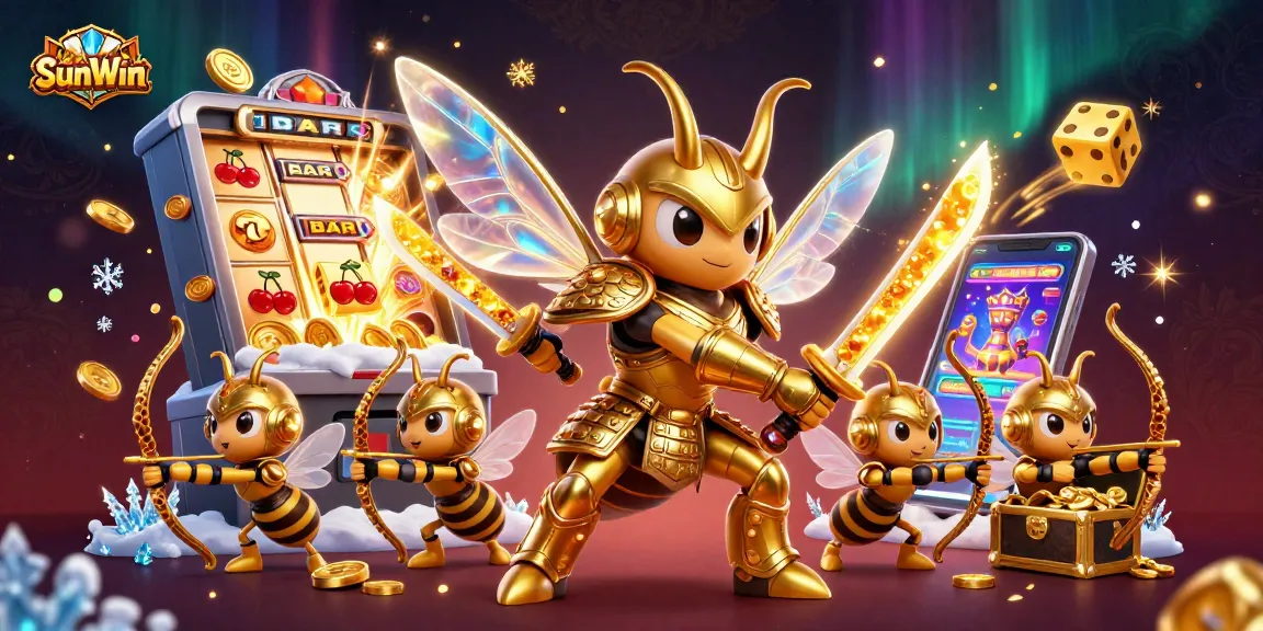 SunWin offers thrilling casino experiences with stunning jackpot elements and engaging gameplay, featuring a dynamic fantasy scene.