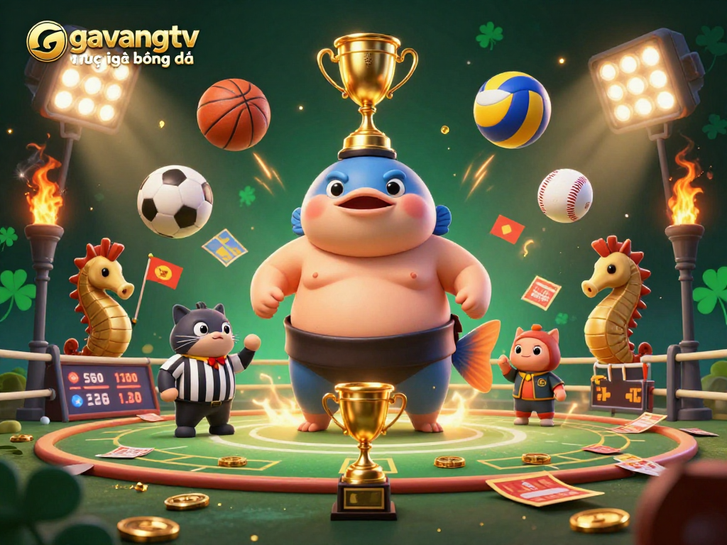 Experience the excitement of sports betting with gavangtv trực tiếp bóng đá in this dynamic 3D underwater illustration.