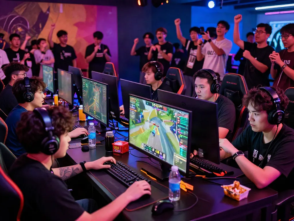 Players immersed in intense action at a game f168 esports tournament