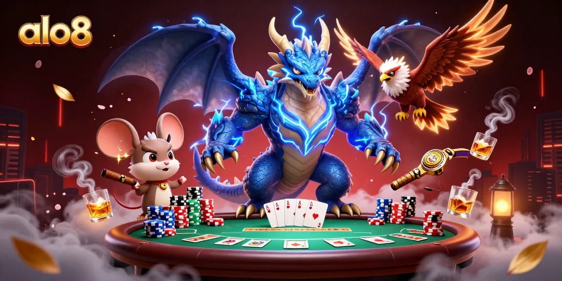 Play exciting poker at alo8 with epic characters and vibrant casino game elements!