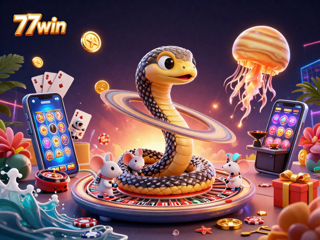 Experience thrilling cosmic gambling at 77win with astronaut mice betting on the Saturn ring roulette.