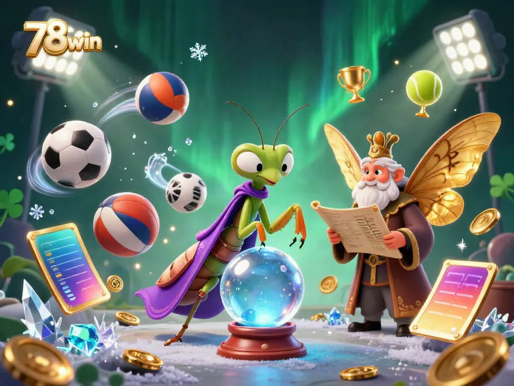 Experience winning moments with 78win in this vibrant 3D illustration of a lively casino scene.