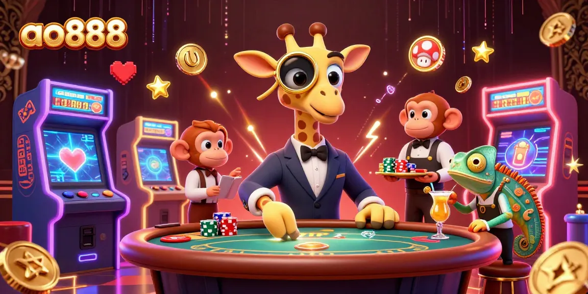 Engage in the thrilling atmosphere of ao888 with a high-roller giraffe and vibrant casino games.