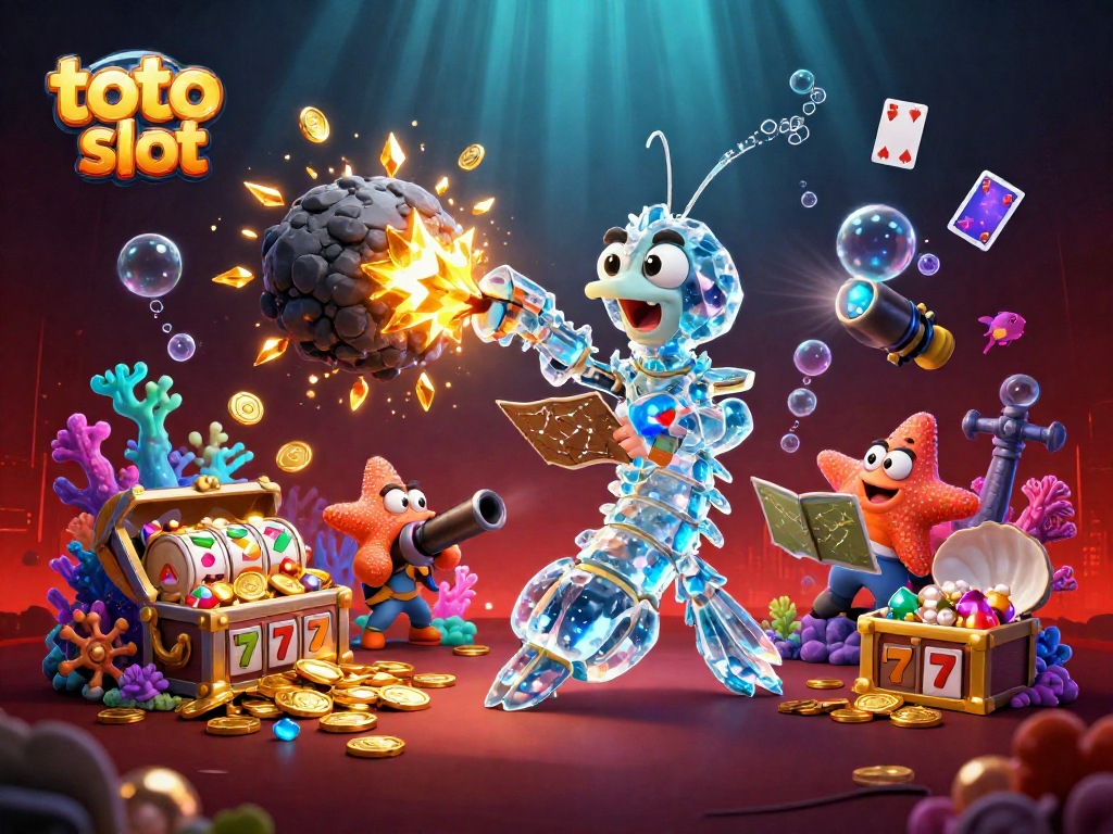 Win big with innovative games at toto slot, featuring dynamic illustrations of vibrant casino elements.