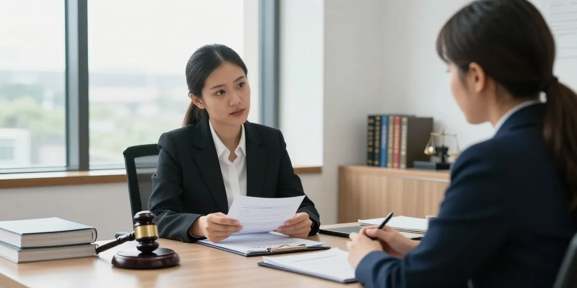 Consultation scene with lawyer discussing strategies, look what I found in legal documents.