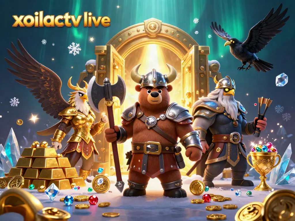 Xoilactv live offers an exhilarating betting adventure with dynamic 3D characters in a treasure-filled scene.