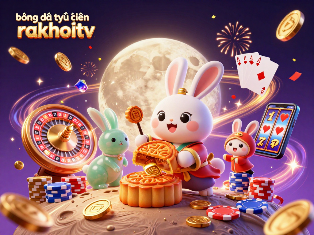 Bidding on bóng đá trực tuyến rakhoitv with vibrant visuals of golden coins and dynamic gameplay elements in 3D.